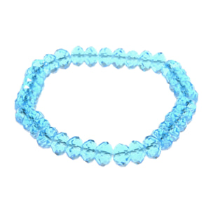 J-Line Bracel. Elast.6X8mm Cryst Turquo