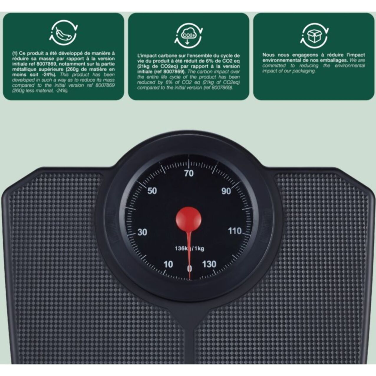 Pèse personne mécanique ESSENTIELB mécanique noir