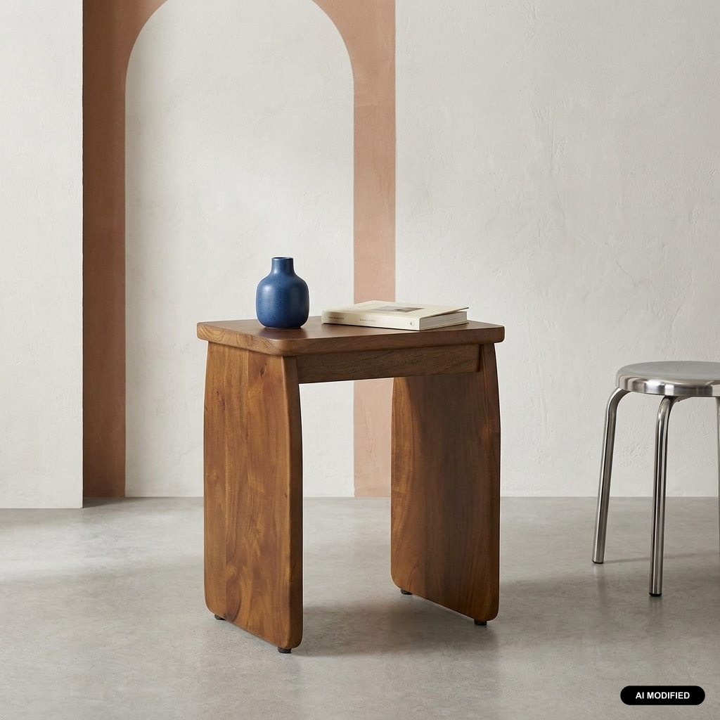 Table de chevet, table d'appoint exotique bois d'acacia  ASHA