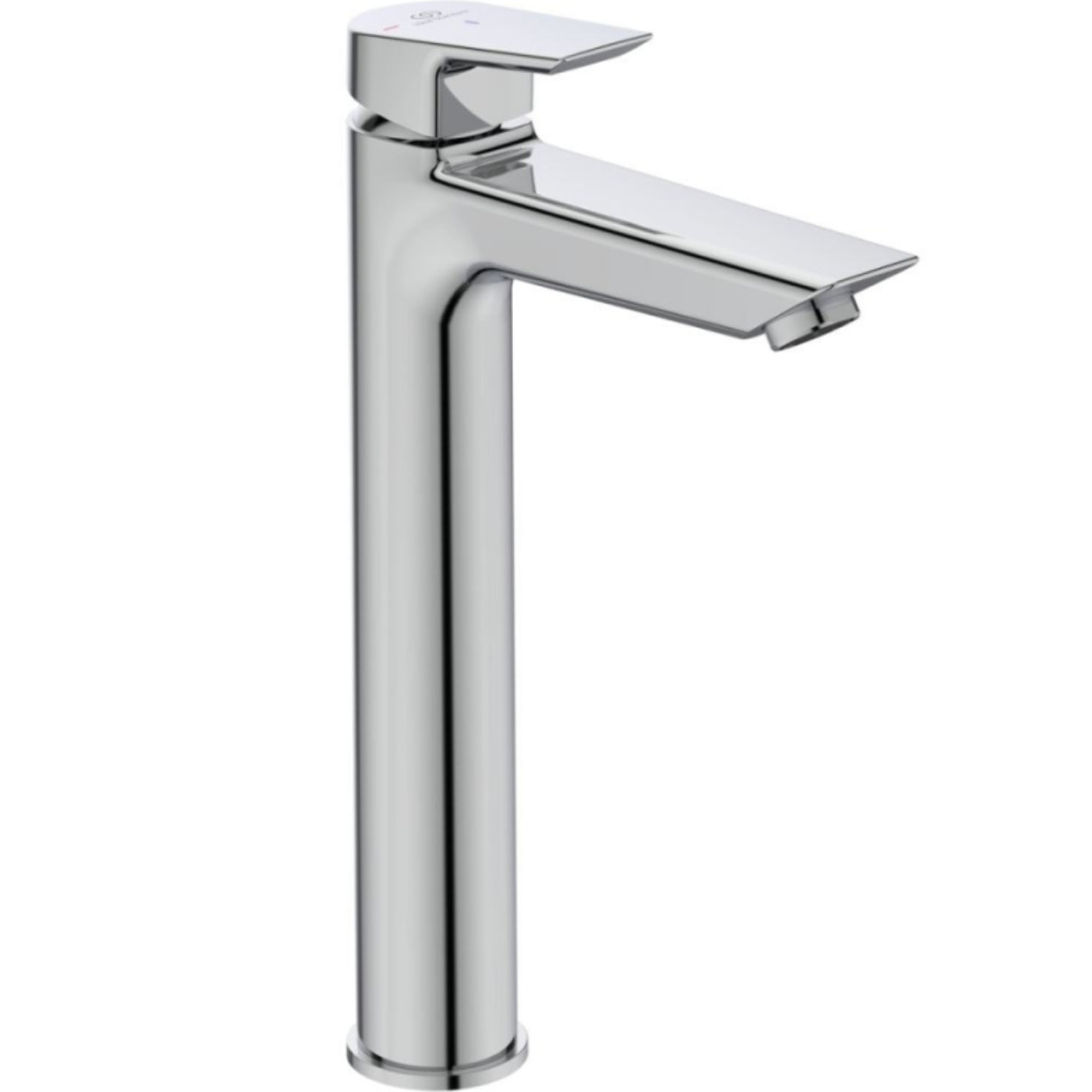 IDEAL STANDARD Lot Vasque à poser ronde Conca 45 cm blanche + Mitigeur lavabo réhaussé Tesi chrome
