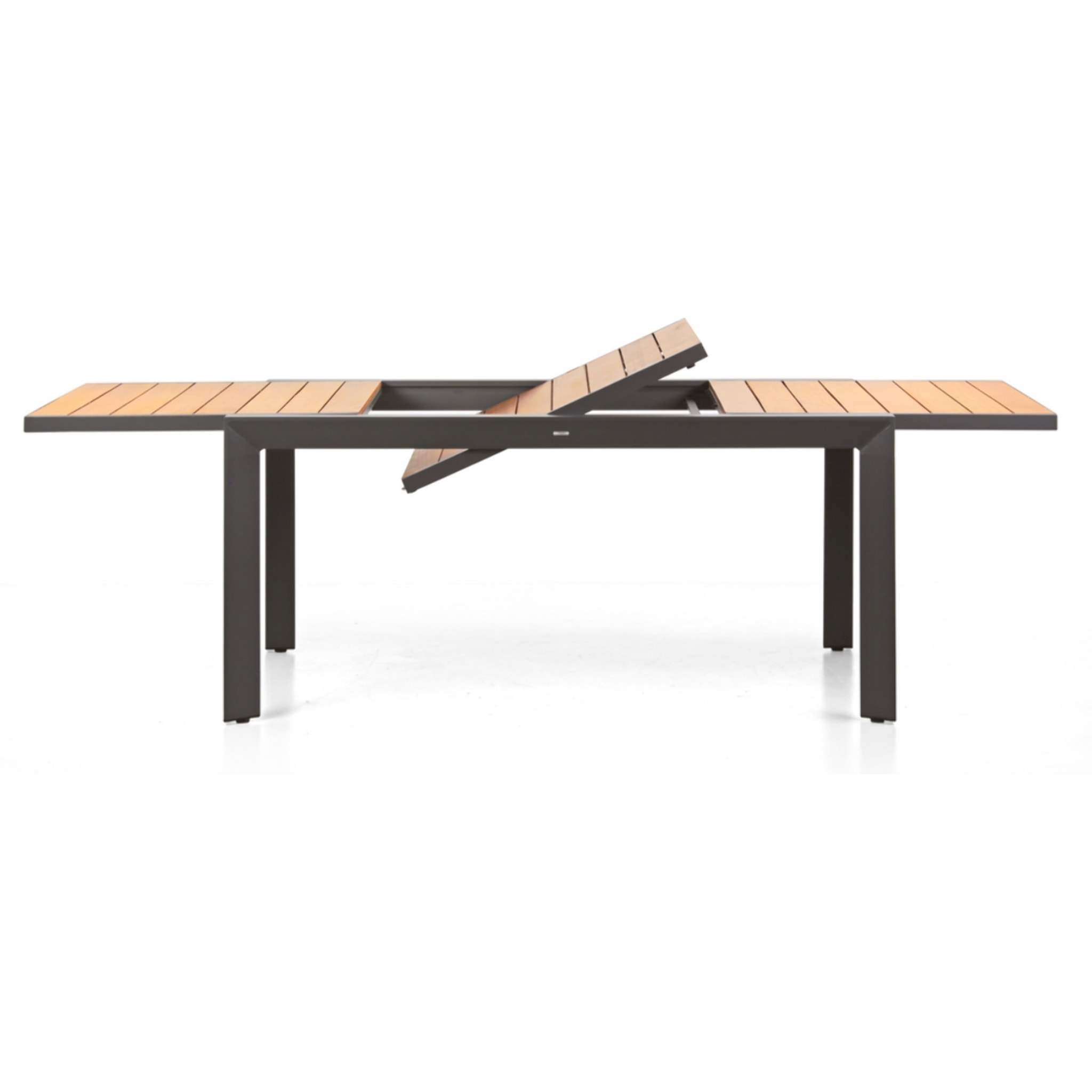 Tavolo da giardino 160/260x100x075, grigio -Olbia