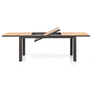 Tavolo da giardino 160/260x100x075, grigio -Olbia