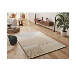 GARDEN Alfombra de estilo escandinavo con forma de arco en beige, varias medidas disponibles.