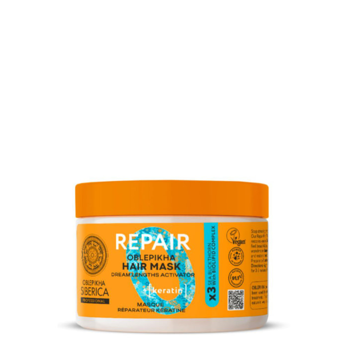 Oblepikha_O Repair - Masque Kératine à l'argousier Cheveux Secs et Abimés 300ml