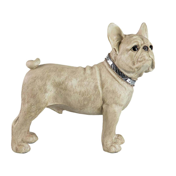 Figura Perro Bulldog Frances Resina 33x16x30 Cm