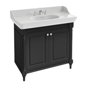 Pack meuble vasque Cléo 1889 3 trous + mélangeur poignée chromé