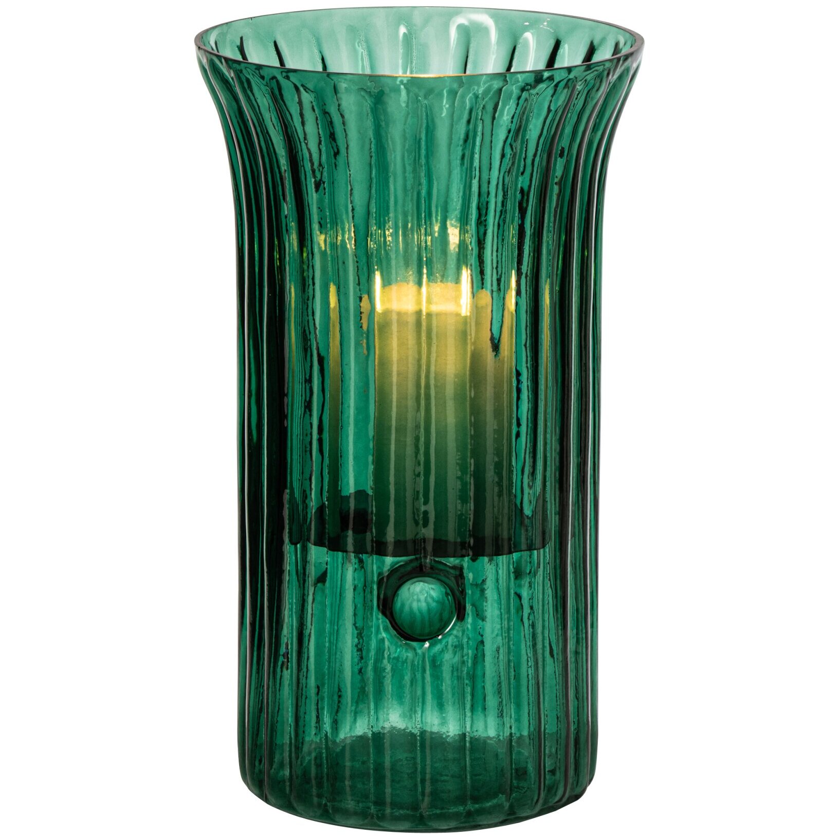 J-Line Chandelier - verre - turquoise - small