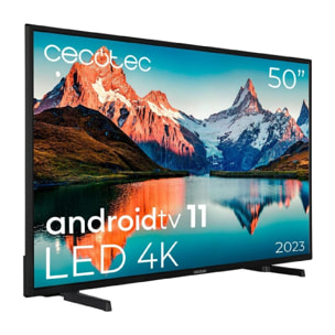 Cecotec TV LED 50'' Smart TV série A ALU00050S. 4K UHD, Android 11, MEMC, Chromec
