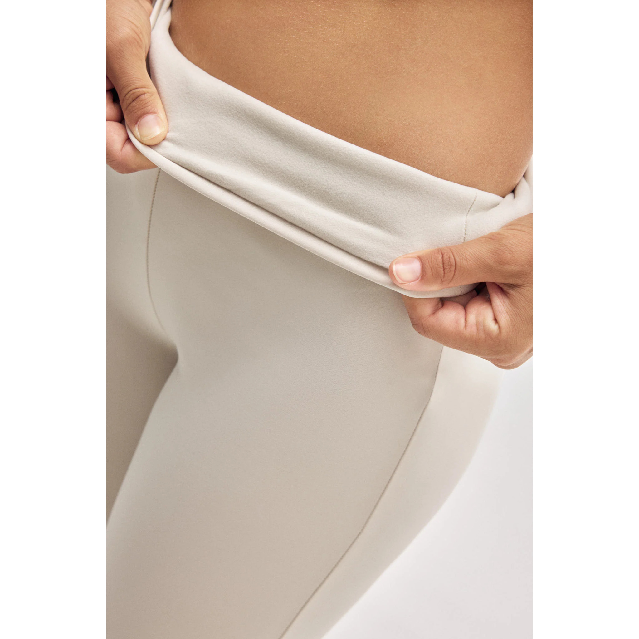 Leggings termici con interno in pile avorio