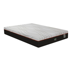 Ensemble Matelas Kineflex - Gamme Luxe Hôtelière - avec son sommier Cancun en tissu gris clair