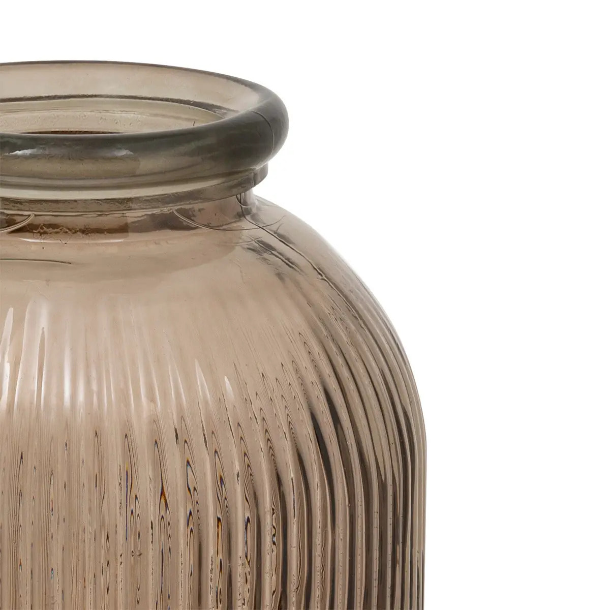 Vase "Luz" verre recyclé marron H72cm