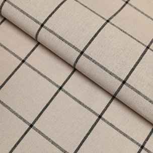 Torchon de cuisine en coton à motif carreaux - Beige