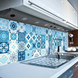 Stickers muraux - Sticker Mural Carrelage adhésif Cuisine Salle de Bain - 9 STICKERS CARRELAGES AZULEJOS GRAZILDA