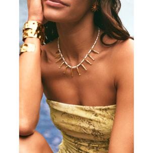 Collar Costa Acero Baño Oro