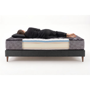 Matelas Titanium Black Multizone 26 cm - Moonia