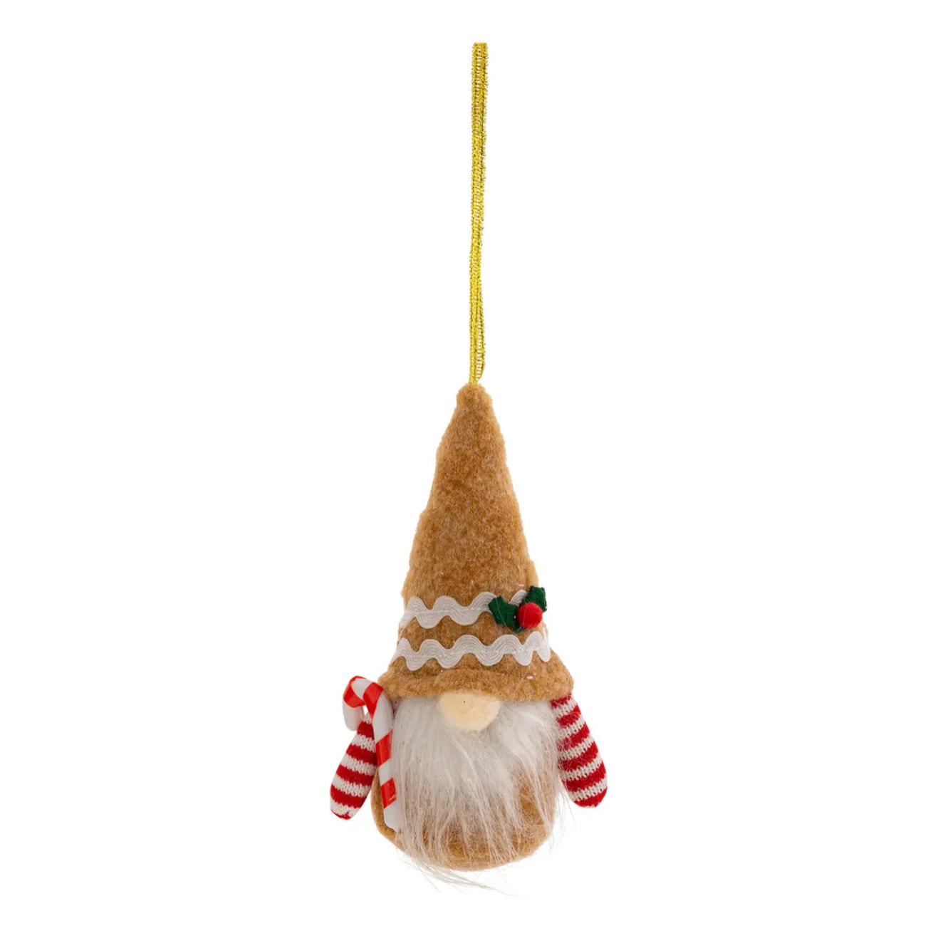 Sujet gnome pain d'épice textile H.14cm