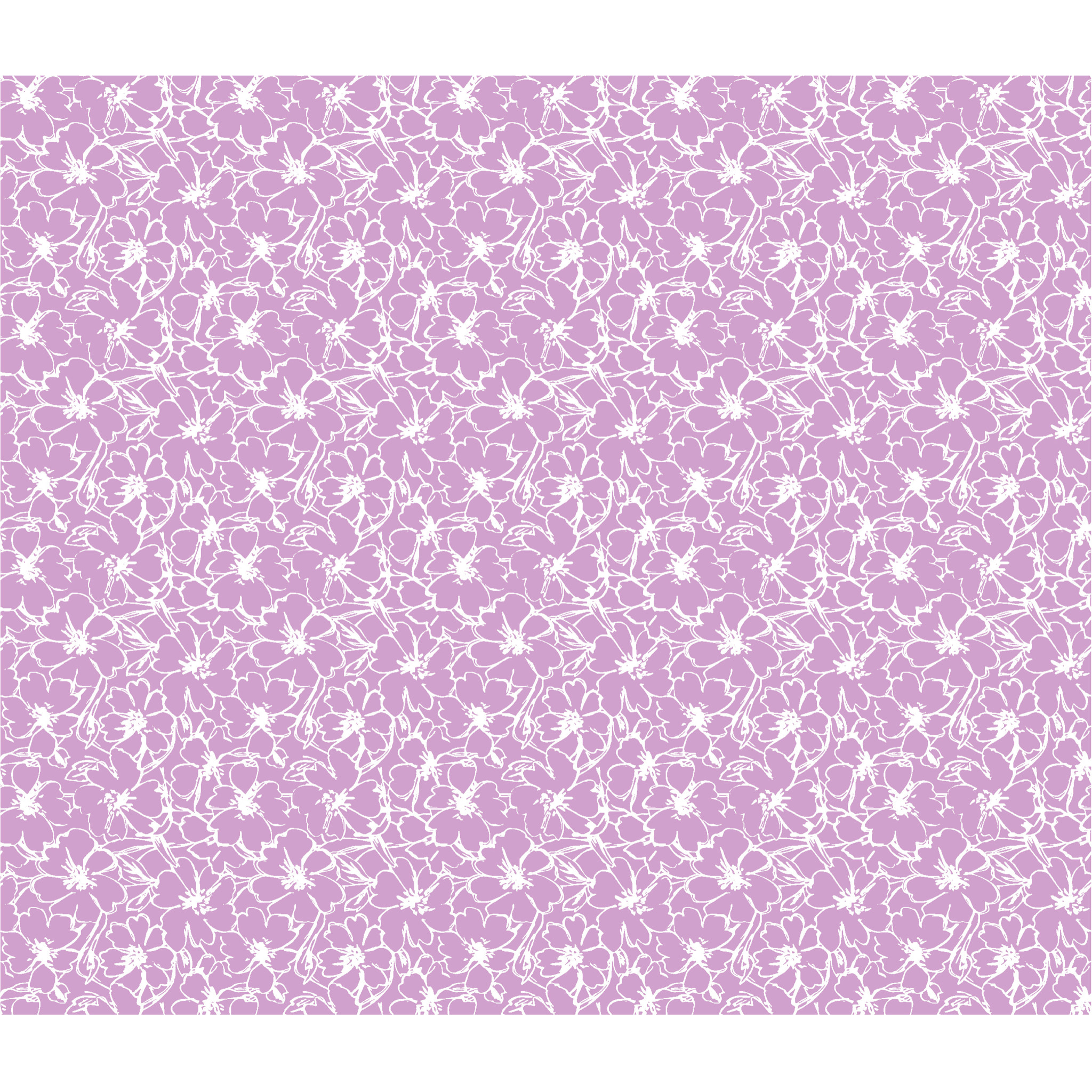 White & White Completo letto matrimoniale Flowers 100% cotone Rosa