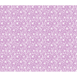 White & White Completo letto matrimoniale Flowers 100% cotone Rosa