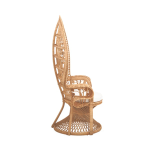 Fauteuil vintage rotin MAHE