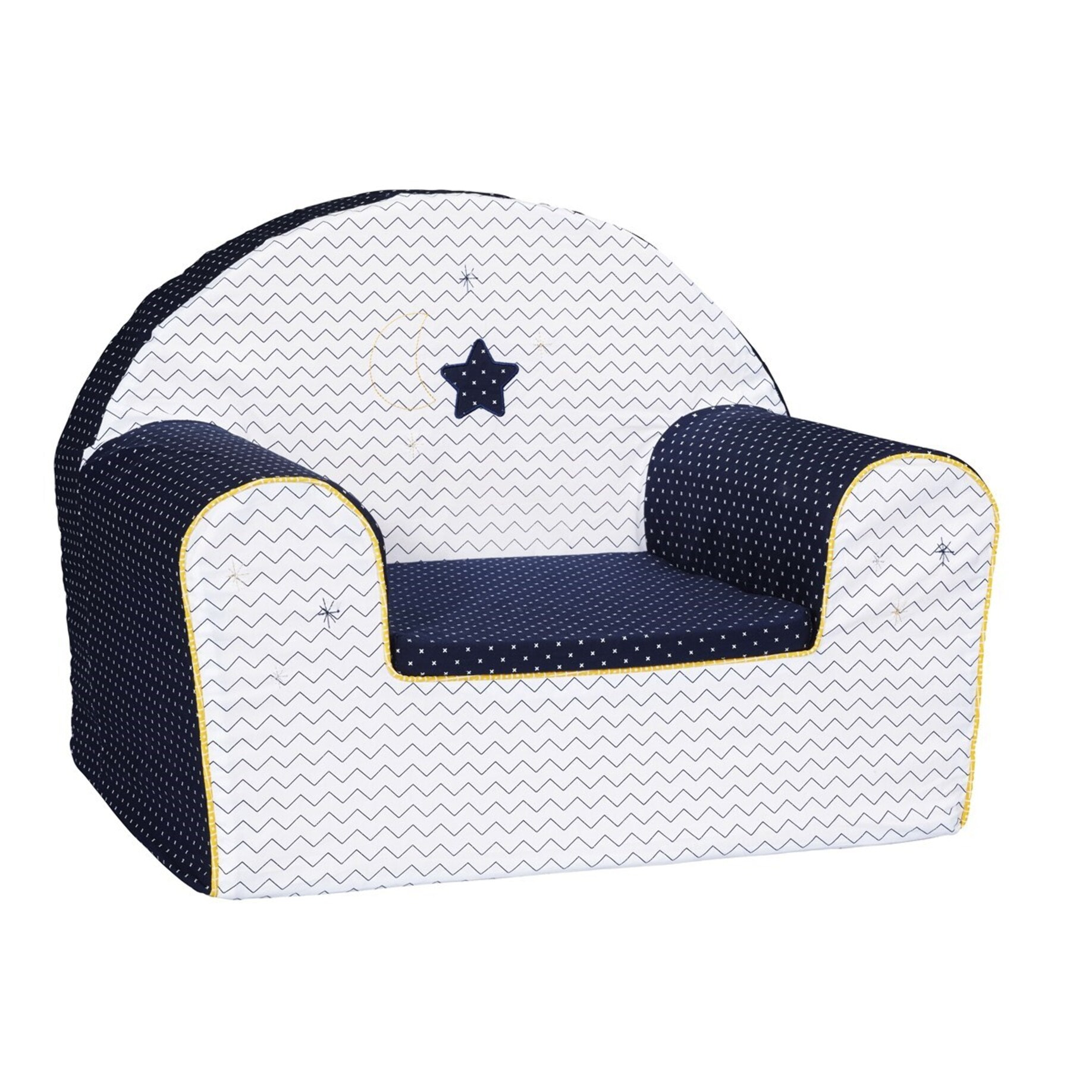 Fauteuil club 42x51cm en coton blanc