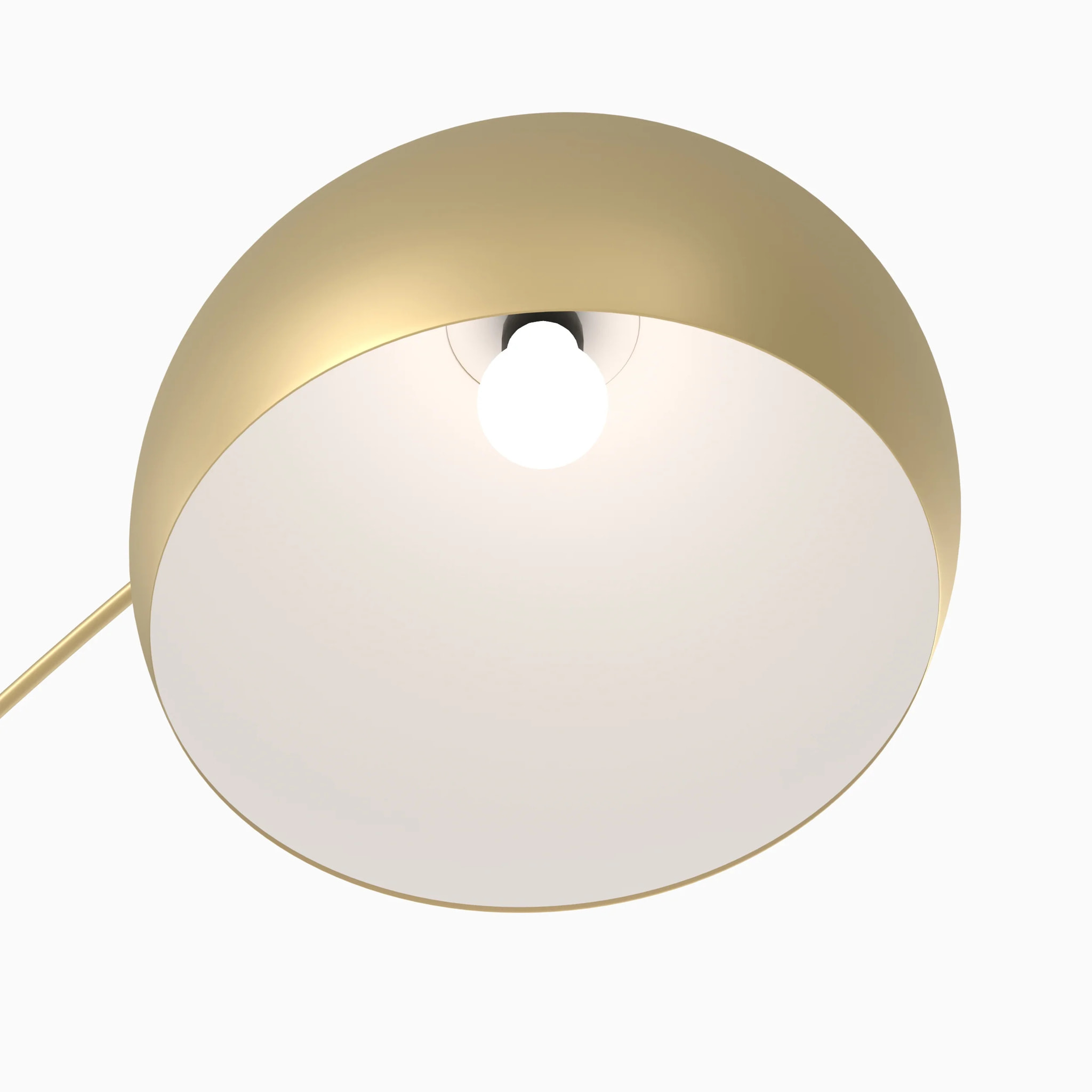 Lampadaire en métal couleur laiton - Dinard