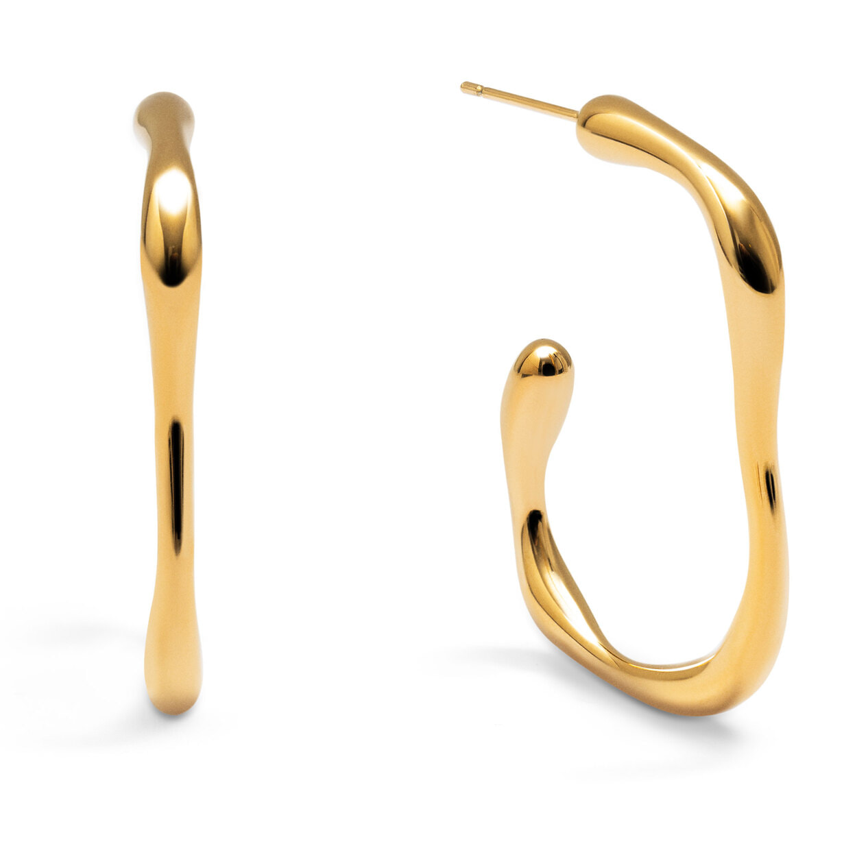 Pendientes Vento Acero Baño Oro