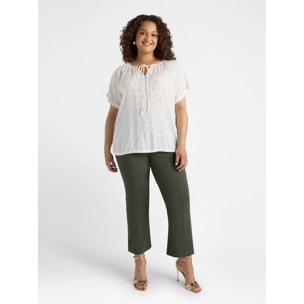 Fiorella Rubino - Pantalones de viscosa LENZING™ ECOVERO™ - Verde militare