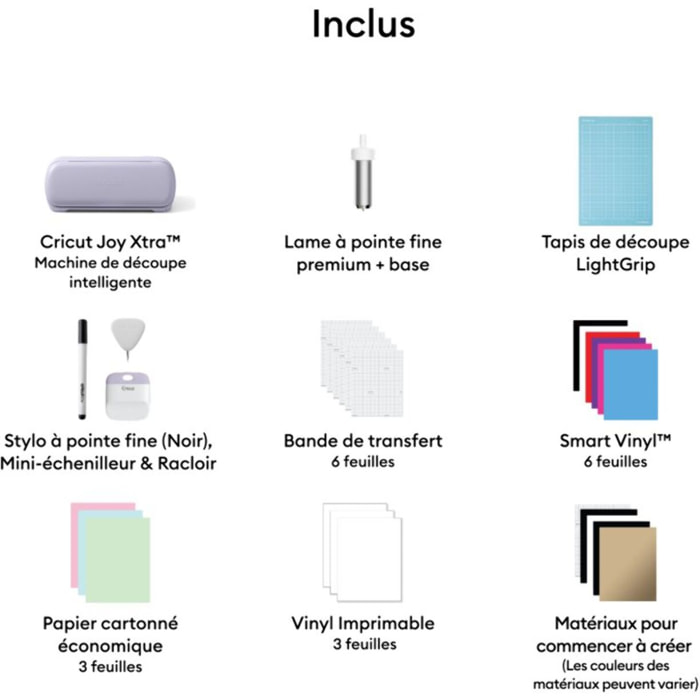 Machine de découpe CRICUT Bundle Joy Xtra Lavande