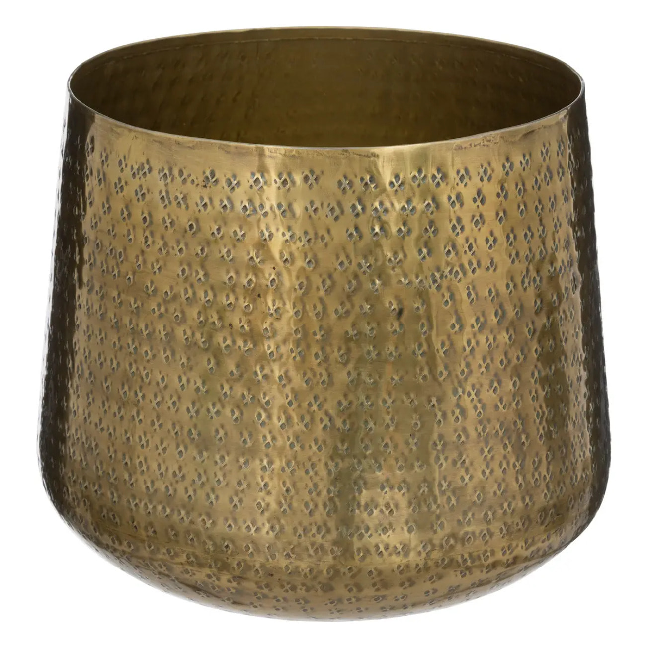 Set de 2 pots en métal D24/30cm doré