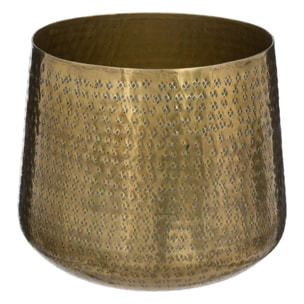 Set de 2 pots en métal D24/30cm doré