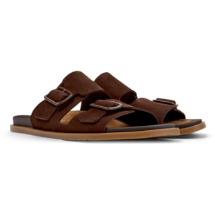 Sandalias - CAMPER Lluc Sandal - Marron - Cuero de gamuza
