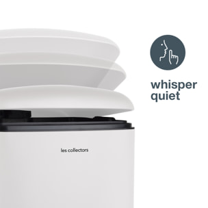 Papelera de cocina con pedal de acero inoxidable Nº 528 Les Collectors (20L- cubo interior extraíble- color blanco)