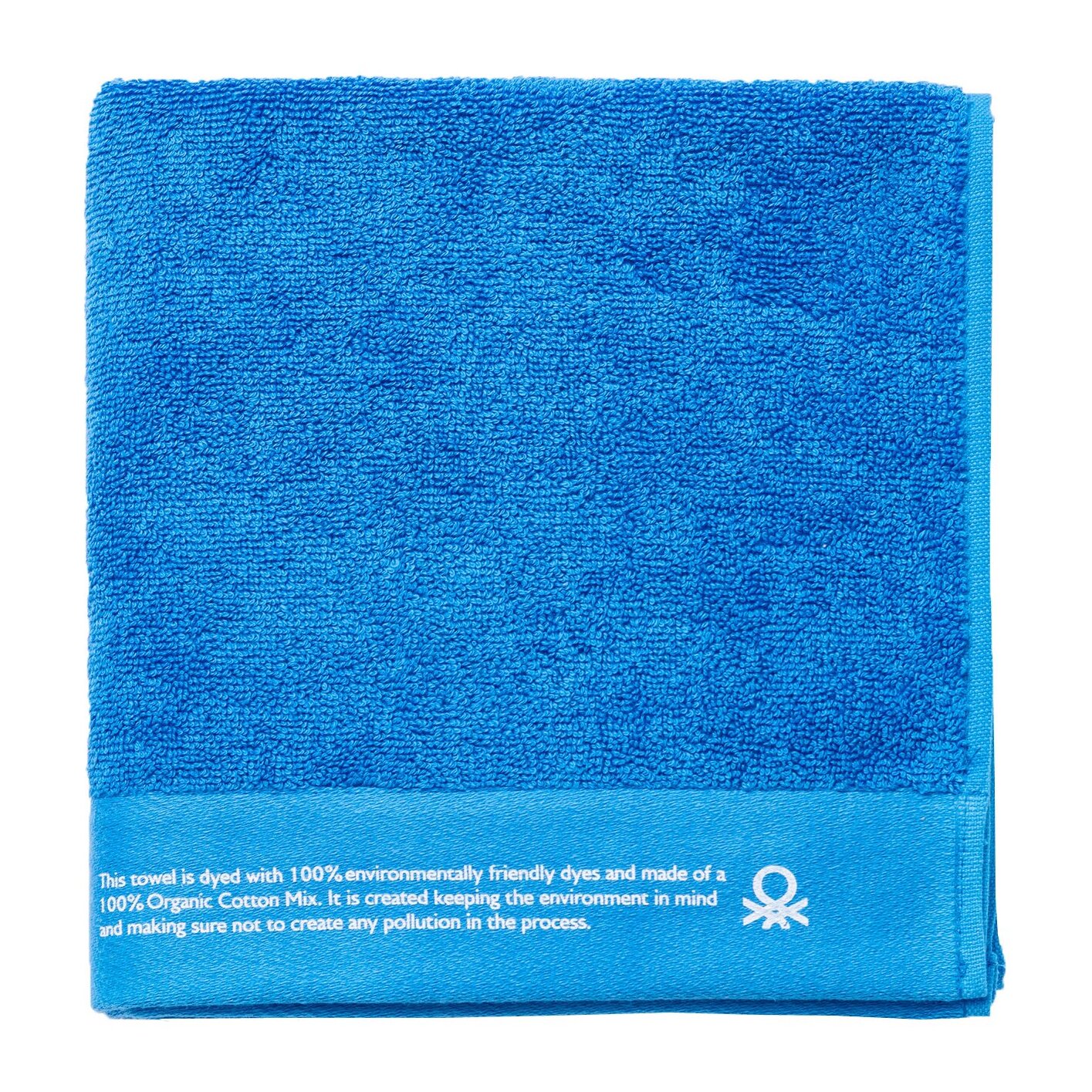 Set de 3 toallas (90x150cm + 50x90cm + 70x140cm) en Algodón orgánico 450GSM color Azul Benetton