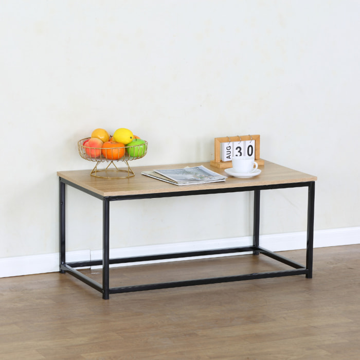 Table basse rectangle 90x48cm bois COAST