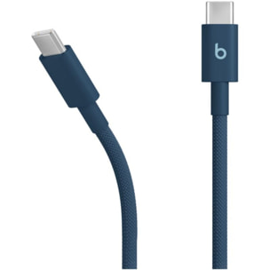 Câble de charge BEATS tissé USB-C vers USB-C 1M50 Bleu nitro