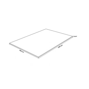 Plateau rectangulaire 100x80 en verre trempé - dessus de table résistant - PLATEAU