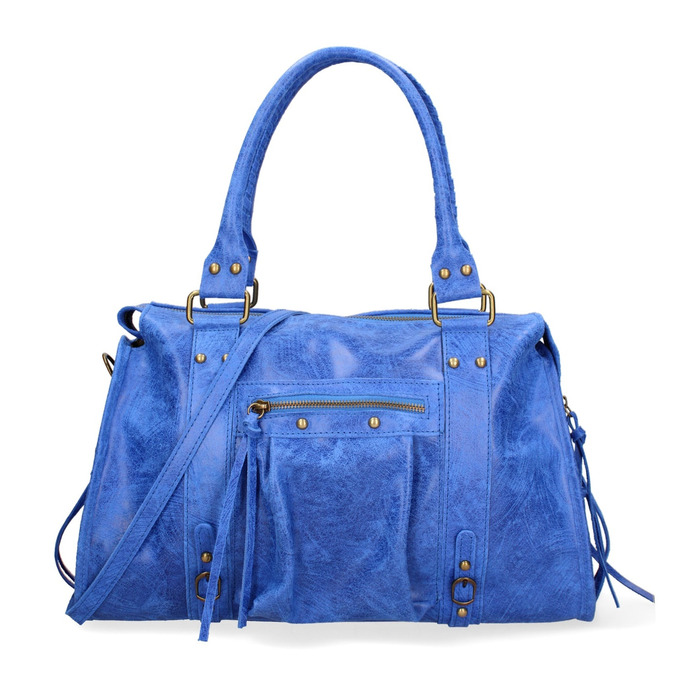 Borsa a spalla da donna - Modello Elara - Vera pelle - 41.0 x 28.0 x 13.0 cm