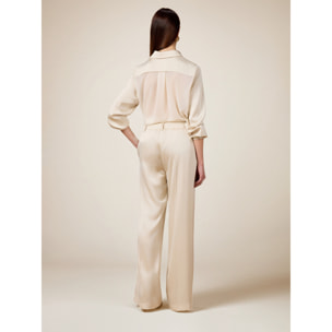 Oltre - Pantalones palazzo - Blanco