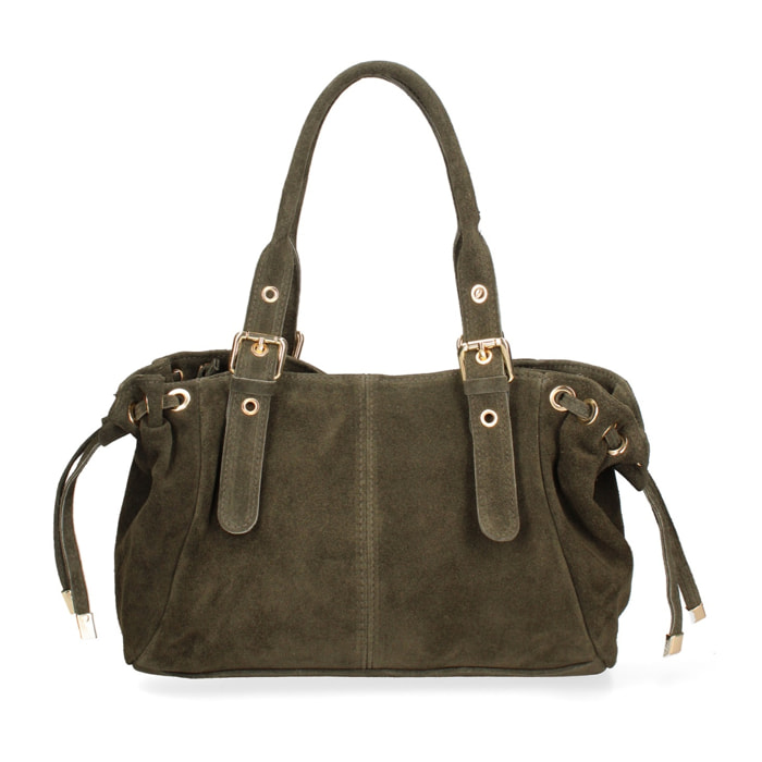 Borsa a mano da donna Made in Italy - Modello Lumena Lux - 100% pelle - 20.0 x 21.0 x 33.0 cm