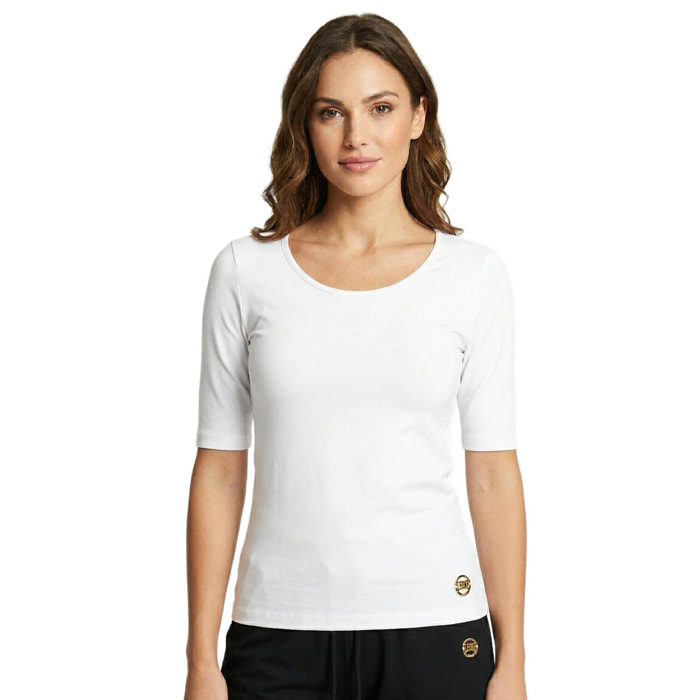 Camiseta elegante de manga tres cuartos para mujer