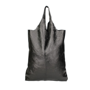 Borsa a spalla da donna - Modello Argenta - Pelle laminata - 44.0 x 38.0 x 3.0 cm