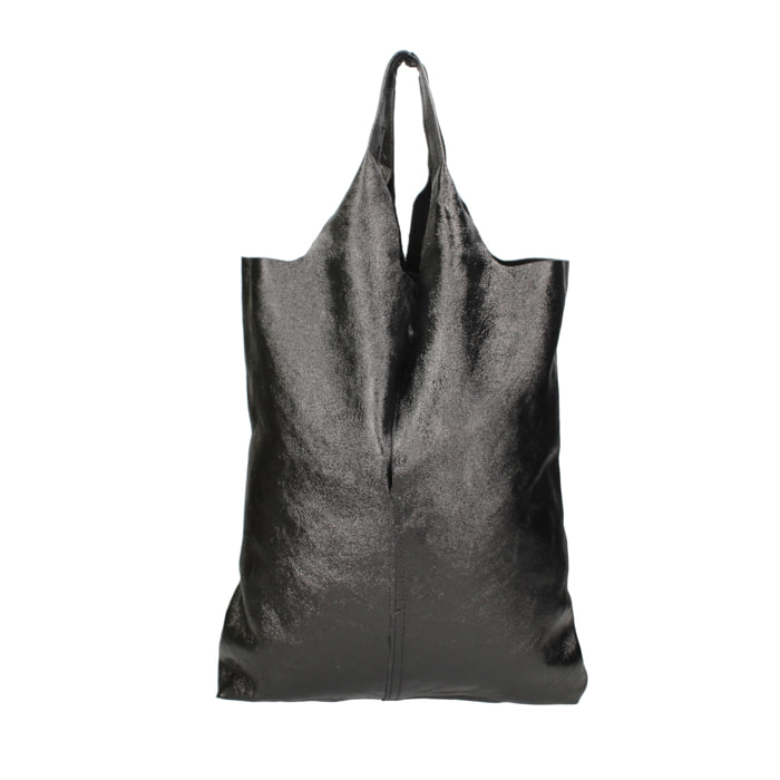 Borsa a spalla da donna - Modello Argenta - Pelle laminata - 44.0 x 38.0 x 3.0 cm