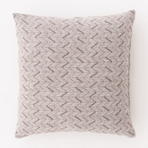 Housse de coussin en coton tissé BEIGE 50x50 cm