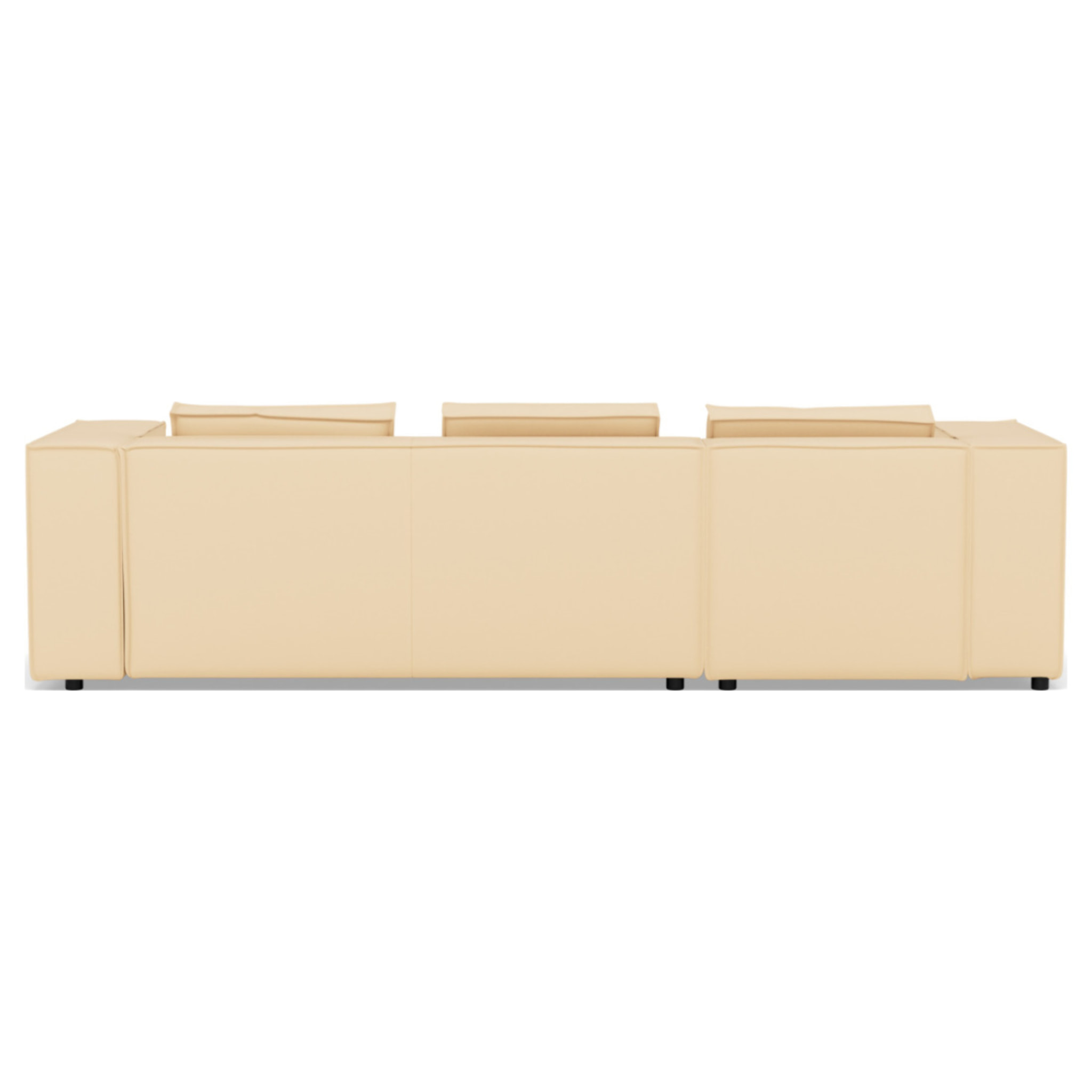 Stella - canapé d'angle gauche 4 places en simili - Beige