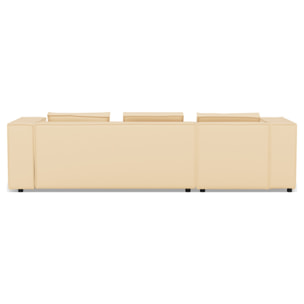 Stella - canapé d'angle gauche 4 places en simili - Beige