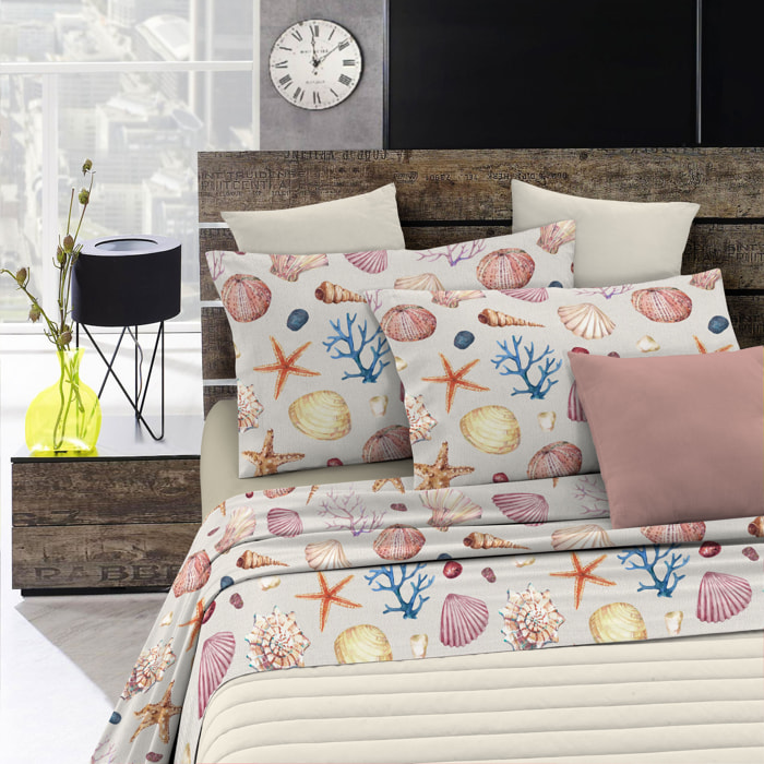 COMPLETO LETTO FASHION MADE IN ITALY MICROFIBRA-MAREA PIAZZA E MEZZA