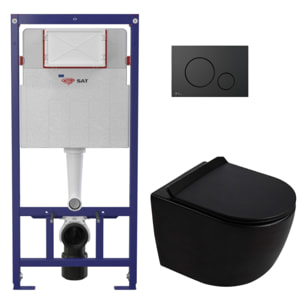 Pack WC bâti-support + WC suspendu sans bride Ceramia PixL avec abattant SoftClose + plaque (STECEPXBMT01-FR)