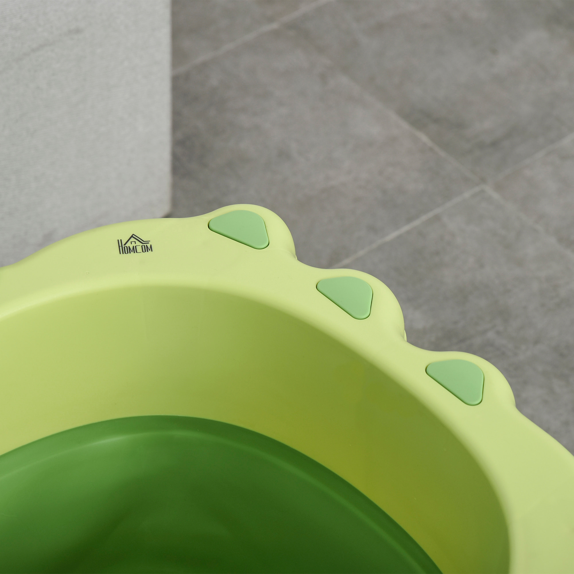 Bañera Plegable para Bebé de 0-6 Años Capacidad 105L Bañera Portátil para Niños con Patas Antideslizantes y Orificio de Drenaje Carga 50 kg 75,3x55,4x43 cm Verde