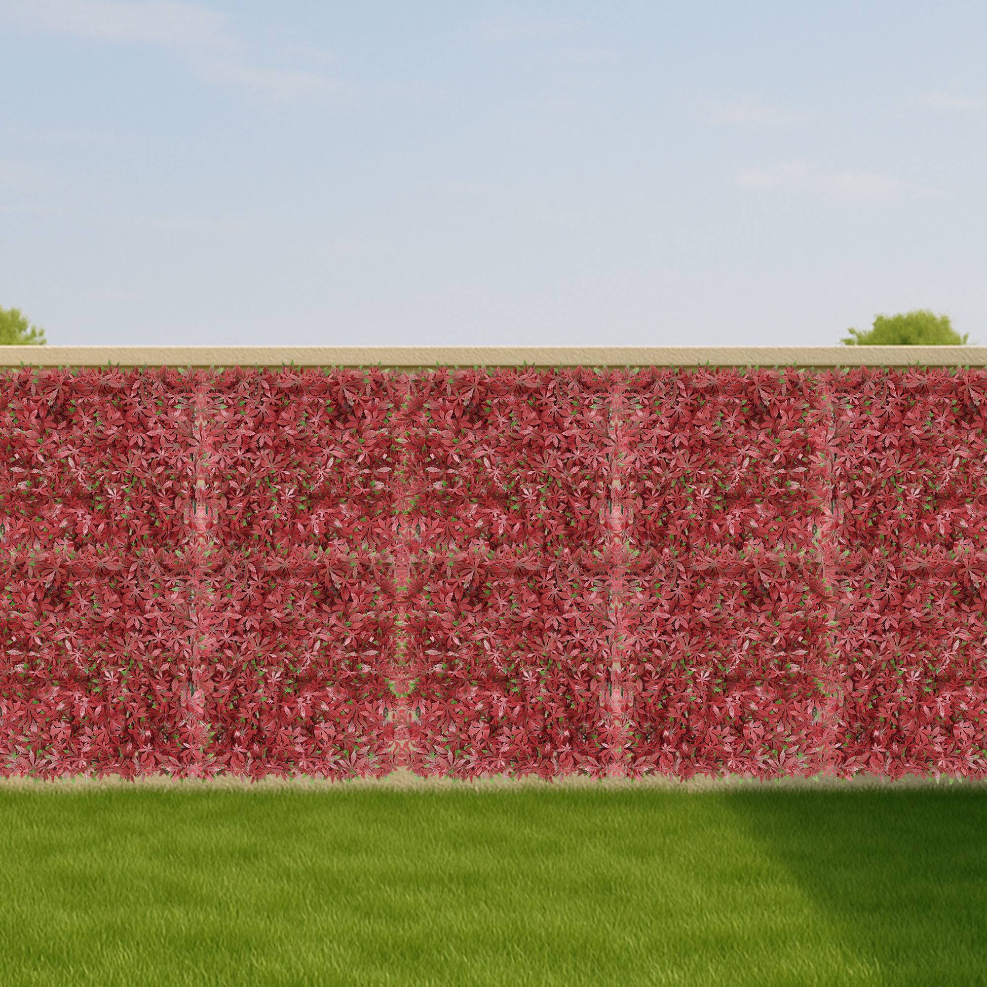 Well home jardín vertical artificial, panel de seto 100x100cm, para decoración interior y exterior - flores rosas y verdes