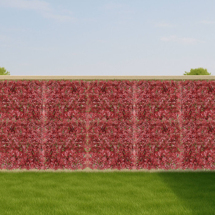 Well home jardín vertical artificial, panel de seto 100x100cm, para decoración interior y exterior - flores rosas y verdes